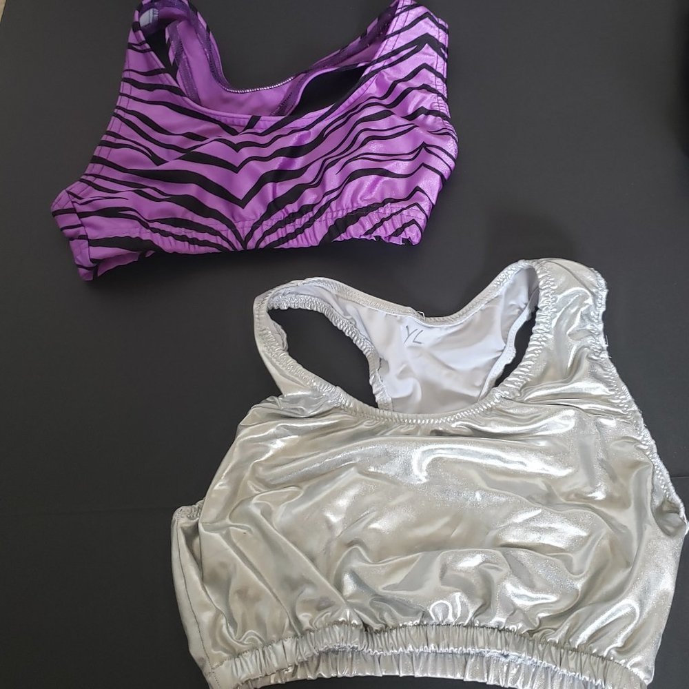 Girls Med-Large Crop or Half-Tops Cheer Dance Gymnastics